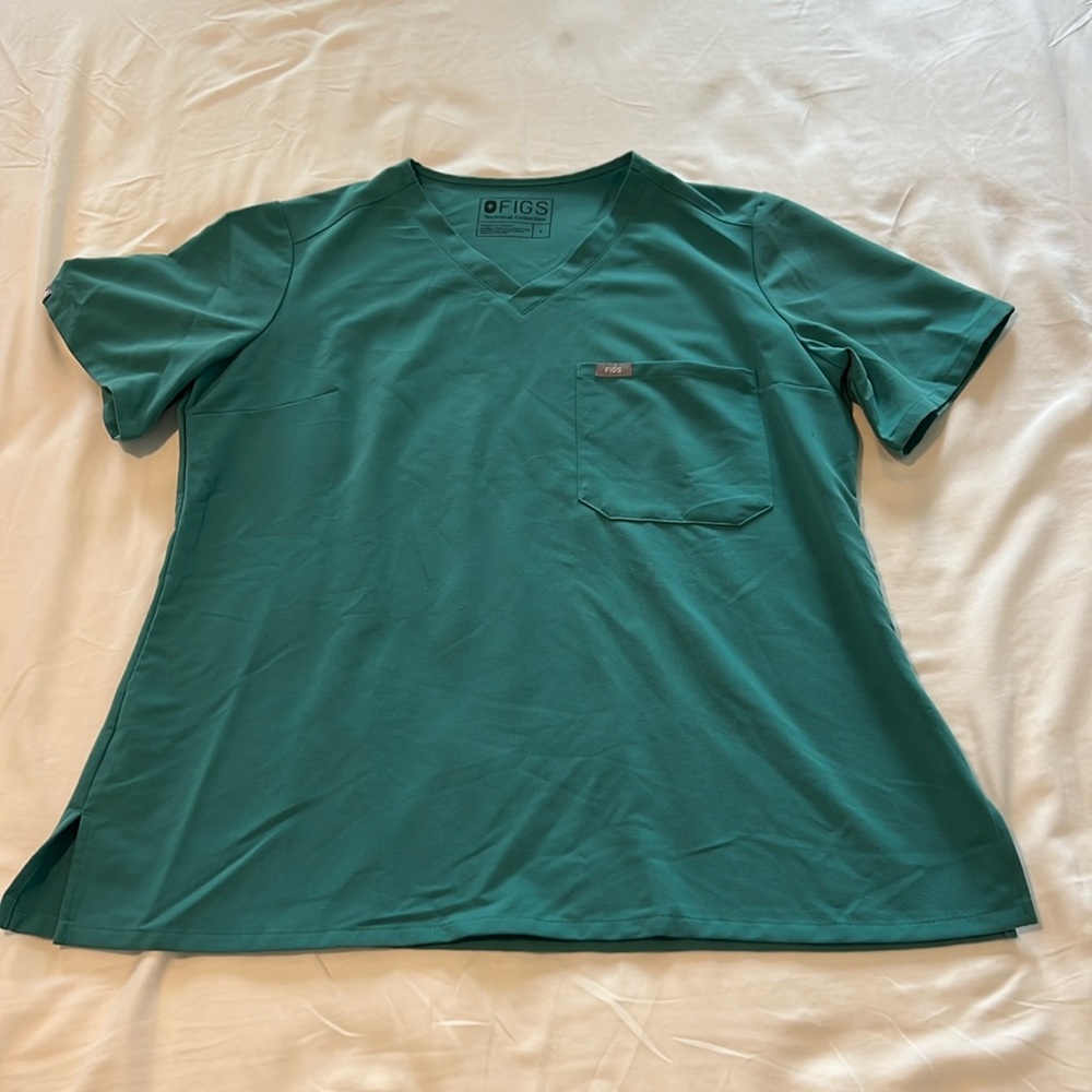 FIGS Women’s Catarina One-Pocket Scrub Top Size L Marine